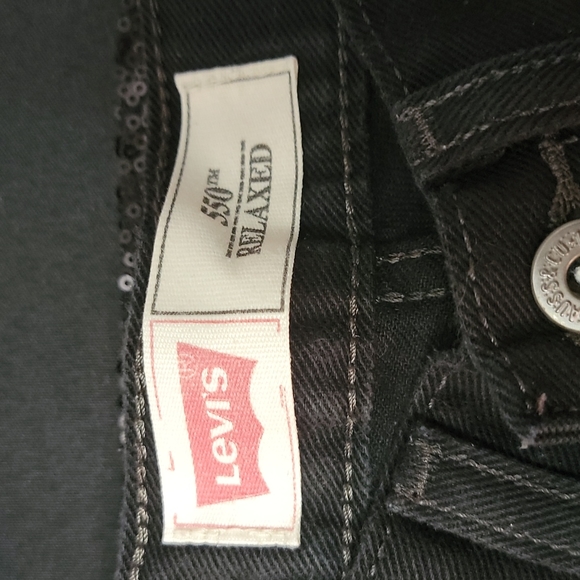 Levis Jeans Boys Size 8 Slim Black 550 Denims - Picture 4 of 6